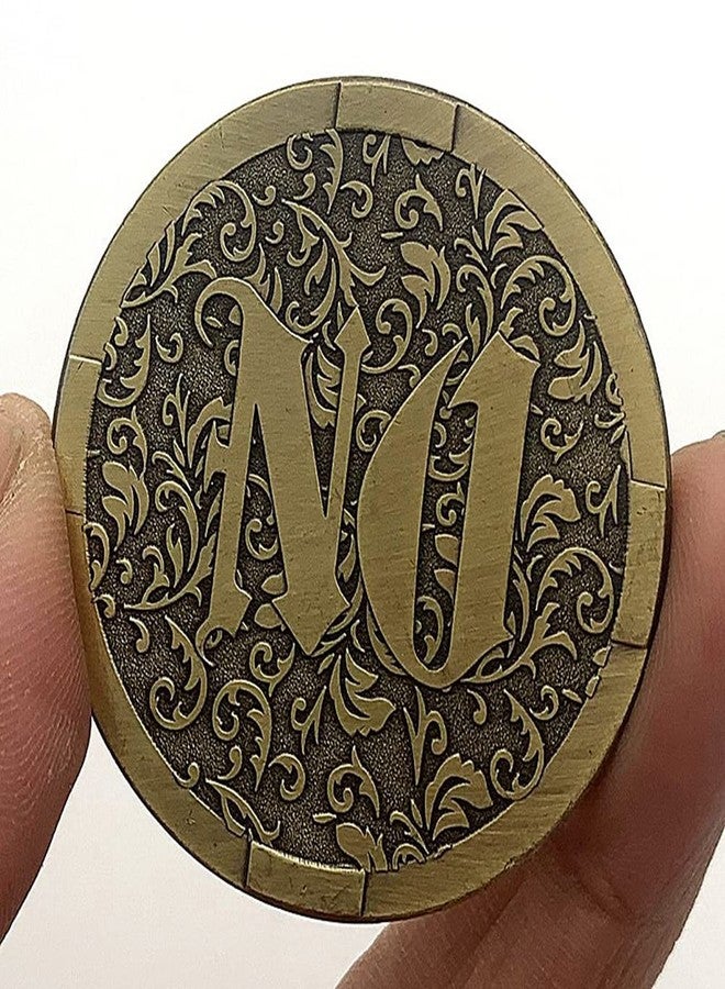 Glamtune Yes No Challenge Coin Medallion Decision Maker Coin Souvenir Collector (Gold) - Image 3